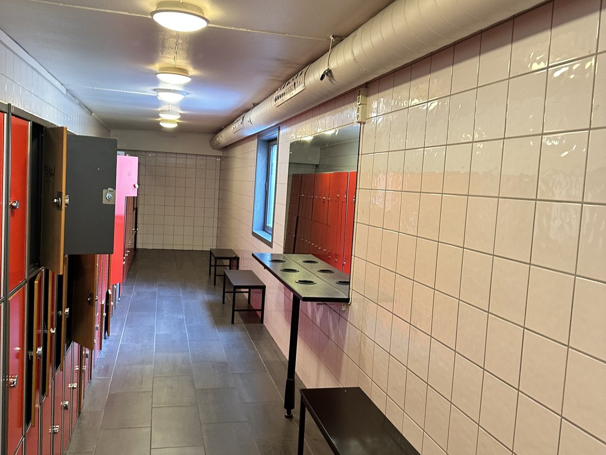 Garderobe med skap, etter